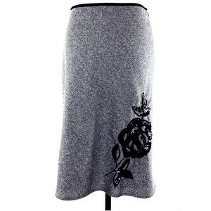 The Limited Y2K 90s Vintage Tweed A Line Wool Blend Midi Skirt Size 4